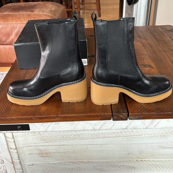 Marc Fisher Black and Tan Women's Boots - Picture 3 of 6
